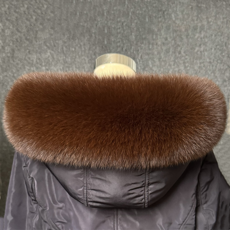 Real Fox Fur Collar Women Univ - đánh giá và giá Winter Clothing Pk