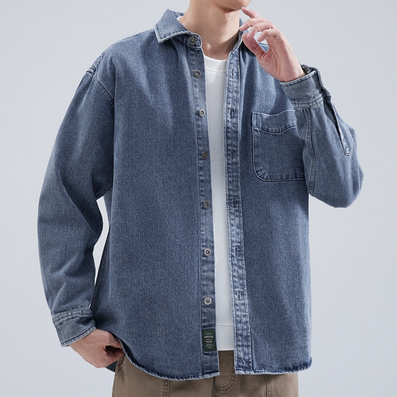 Denim Shirt Men's Long Sleeve  - đánh giá và giá Winter Clothing Pk