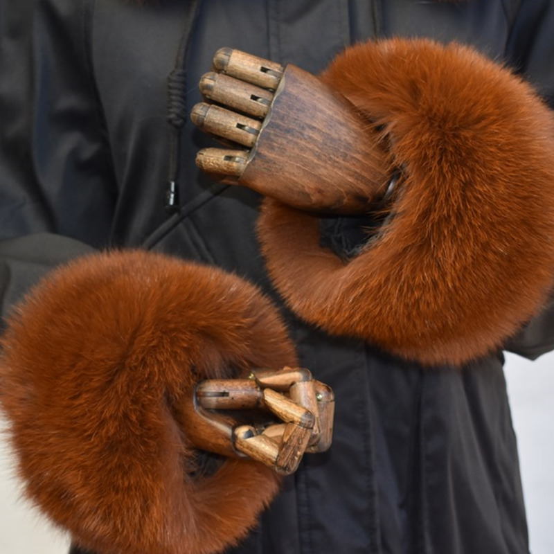 Fox Fur Cuffs For Women Whole  - đánh giá và giá Winter Clothing Pk