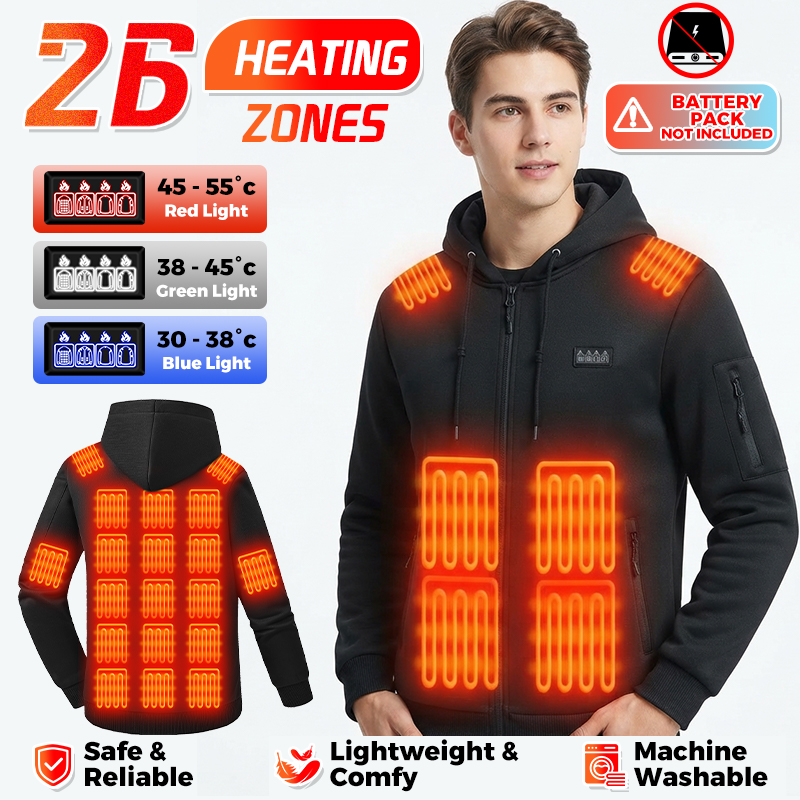 Heating Hoodie 26 Zones Heated - đánh giá và giá Winter Clothing Hiking