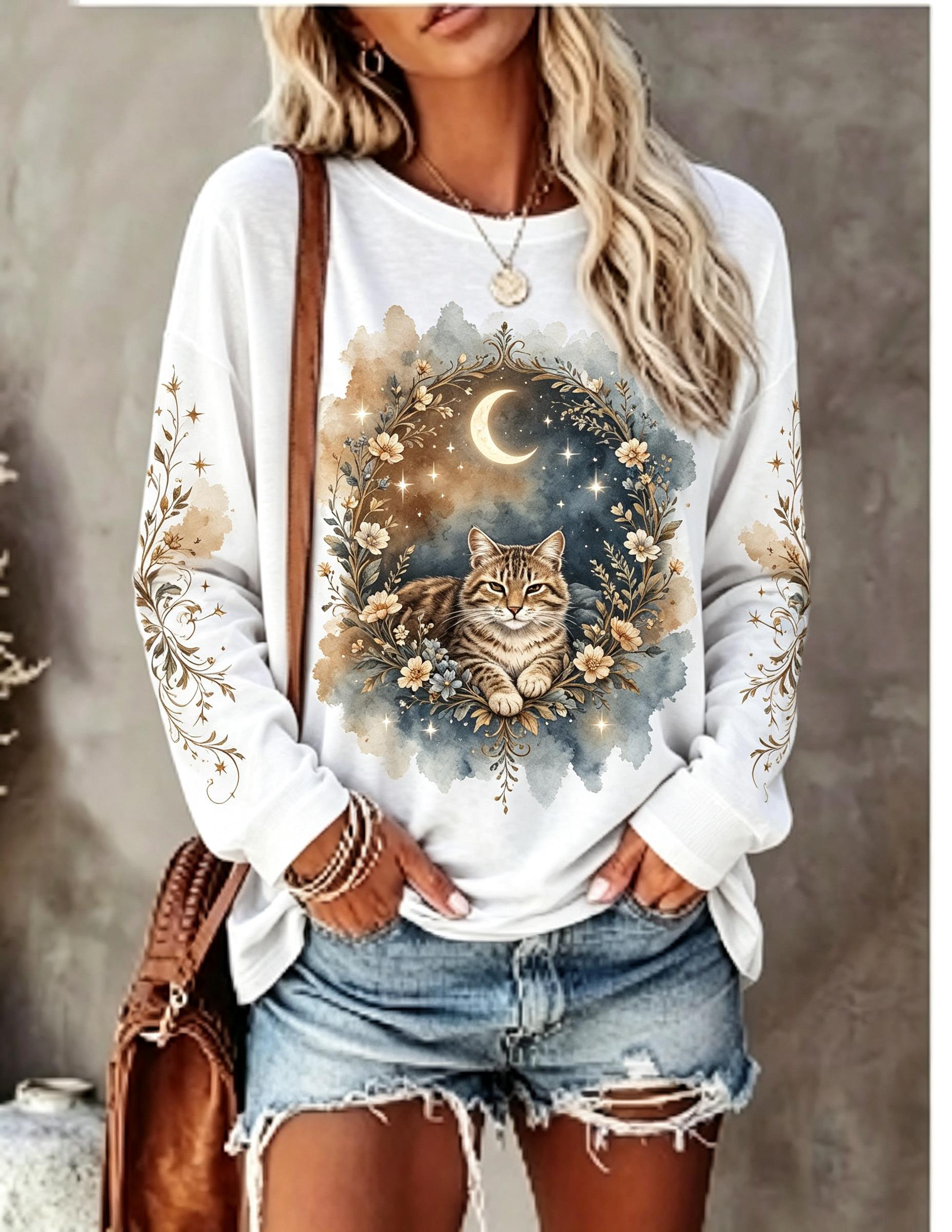 Women Long Sleeve T Shirt Howl - đánh giá và giá Winter Clothing For Women
